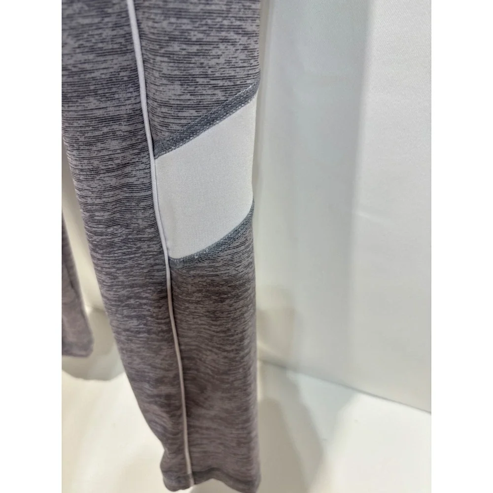 Justice Leggings Girls XL 16/18 Gray Gold Foil Logo Active Space Dye Pocket